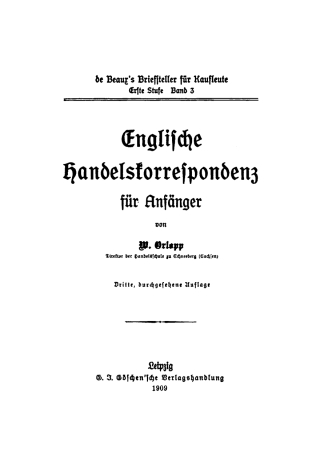 Titelbild: Englische Handelskorrespondenz für Anfänger 3rd edition 9783112381373