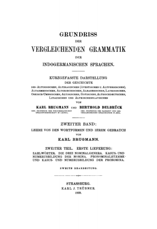 Omslagafbeelding: Zahlwörter, die drei Nominalgenera, Kasus- und Numerusbildung der Nomina. Pronominalstämme und Kasus- und Numerusbildung der Pronomina 2nd edition 9783112385838