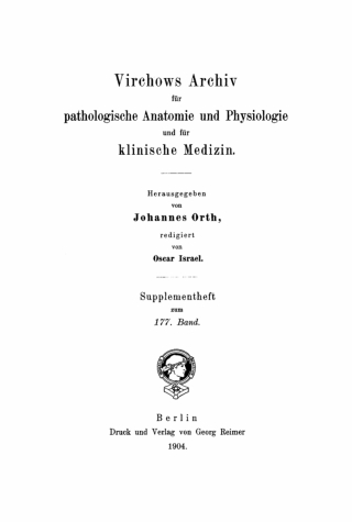 表紙画像: Rudolf Virchow: Archiv für pathologische Anatomie und Physiologie und für klinische Medicin. Band 177, Supplementheft 1st edition 9783112386736