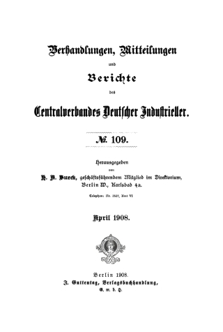 Imagen de portada: April 1908 1st edition 9783112388877
