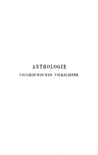 Imagen de portada: Anthologie neugriechischer Volkslieder 1st edition 9783112392218