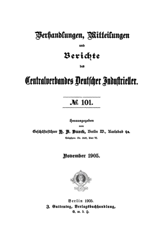 Cover image: November 1905 1st edition 9783112393536
