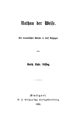 Cover image: Nathan der Weise 1st edition 9783112399873