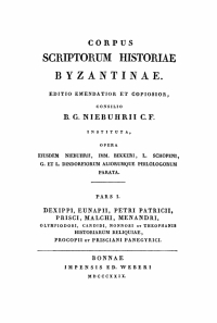 Cover image: Dexippi, Eunapii, Petri Patricii, Prisci, Malchi, Menandri Historiarum quae supersunt 1st edition 9783112408735