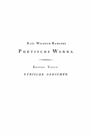 Cover image: Lyrische Gedichte 1st edition 9783112410912