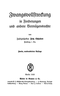Omslagafbeelding: Zwangsvollstreckung in Forderungen und andere Vermögensrechte 2nd edition 9783112411797