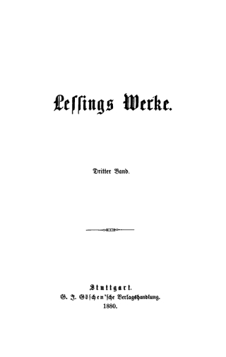 Immagine di copertina: G. E. Lessing: Lessing’s Werke. Band 3 1st edition 9783112413371