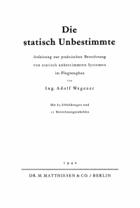 Cover image: Die statisch Unbestimmte 1st edition 9783112413876