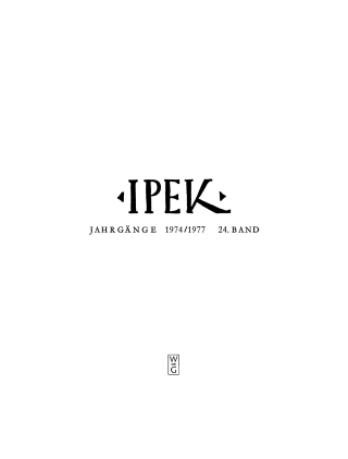 Imagen de portada: Jahrgänge 1974–1977 1st edition 9783112417812