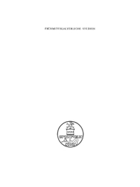 Cover image: Frühmittelalterliche Studien. Band 23 1st edition 9783112417911