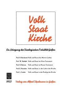 Cover image: Volk, Staat, Kirche 1st edition 9783112420874