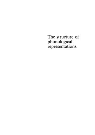Omslagafbeelding: The Structure of Phonological Representations. Part 2 1st edition 9783112423318
