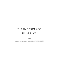 صورة الغلاف: Die Inderfrage in Afrika 1st edition 9783112426753