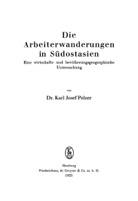 Titelbild: Die Arbeiterwanderungen in Südostasien 1st edition 9783112427095