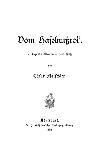 Imagen de portada: Vom Haselnussroi’ 1st edition 9783112428313