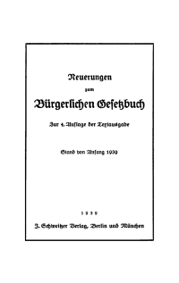 Imagen de portada: Neuerungen zum Bürgerlichen Gesetzbuch 1st edition 9783112430033