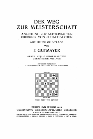 Imagen de portada: Der Weg zur Meisterschaft 4th edition 9783112433935