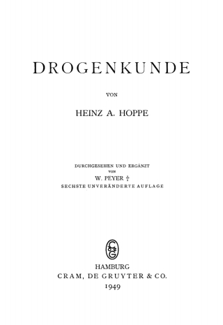Cover image: Drogenkunde 6th edition 9783112443057