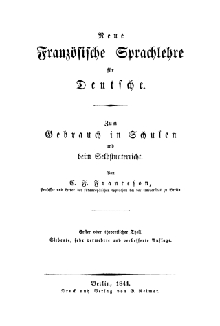 Cover image: Erster oder theoretischer Theil 1st edition 9783112443156