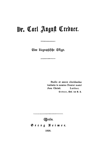 Immagine di copertina: Dr. Carl August Credner 1st edition 9783112444672