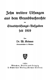 Omslagafbeelding: Zehn weitere Lösungen aus dem Grundbuchrechte Staatsprüfungs-Aufgaben seit 1919 1st edition 9783112445174