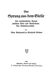 Cover image: Der Sprung aus dem Gleise 1st edition 9783112445358