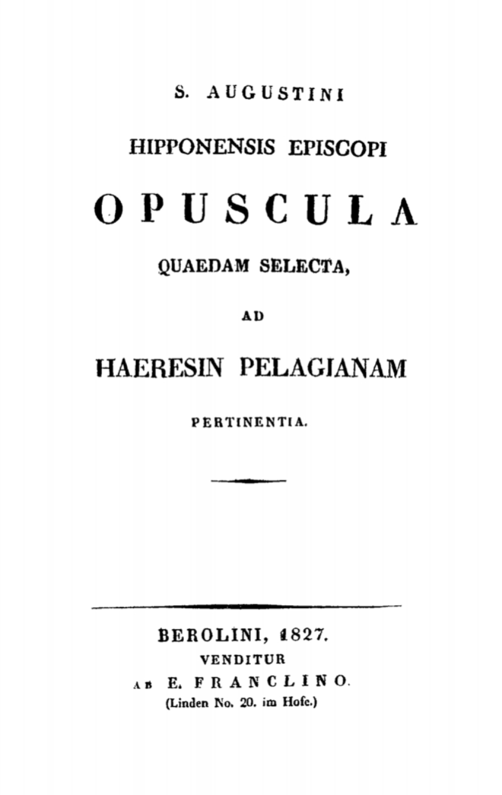Opuscula patrum selecta. Pars 2 1st Edition