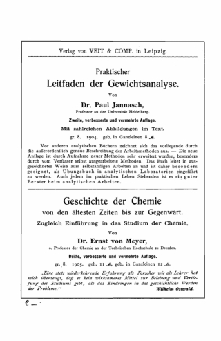 Cover image: Logarithmische Rechentafeln für Chemiker 5th edition 9783112448113