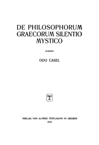 表紙画像: De Philosophorum Graecorum Silentio Mystico 1st edition 9783112455975