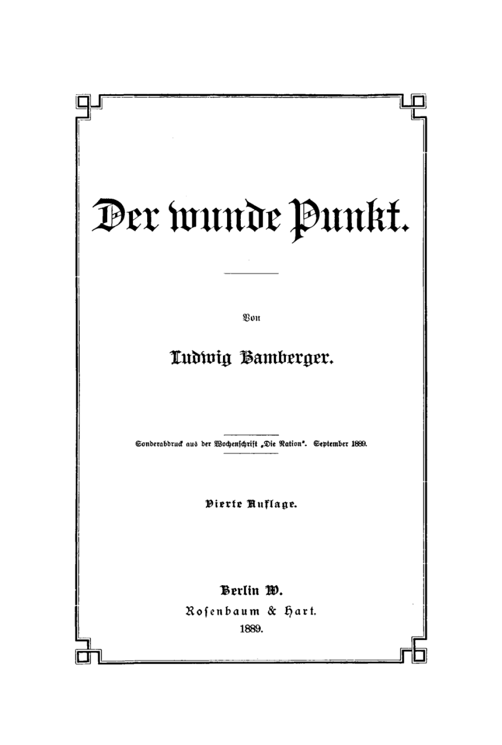 Der wunde Punkt 4th Edition