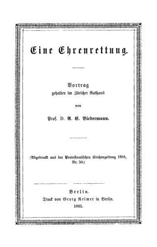 Cover image: Eine Ehrenrettung 1st edition 9783112457832