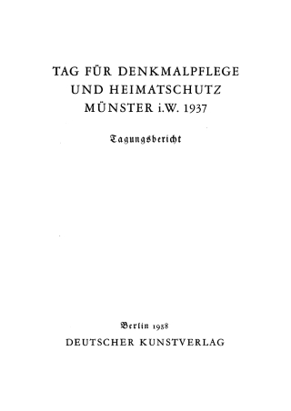 Imagen de portada: Münster, 1937 1st edition 9783112459034