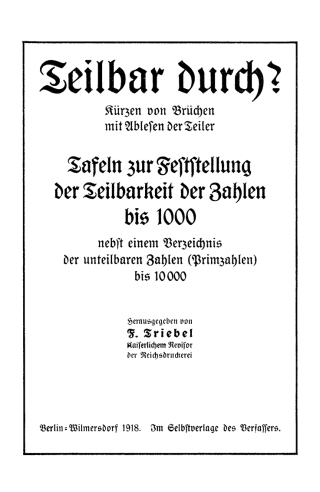 Cover image: Teilbar durch? 1st edition 9783112461198