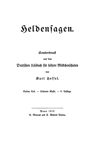 Titelbild: Heldensagen 1st edition 9783112463550