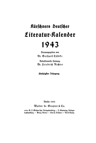 Imagen de portada: 1943 1st edition 9783112467190