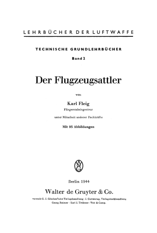 Imagen de portada: Der Flugzeugsattler 1st edition 9783112467275