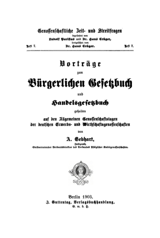 表紙画像: Vorträge zum Bürgerlichen Gesetzbuch und Handelsgesetzbuch 1st edition 9783112467978