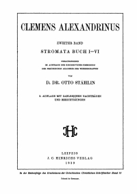 Cover image: Stromata Buch I–VI 2nd edition 9783112469514