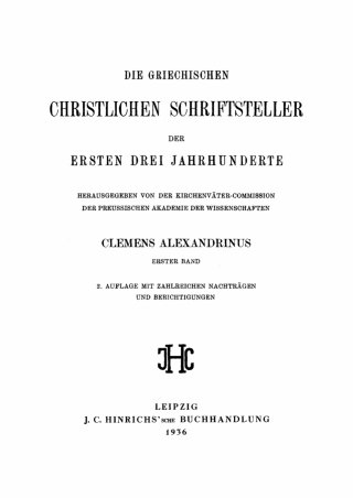 Cover image: Protrepticus und Paedagogus 2nd edition 9783112469576