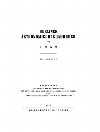 Imagen de portada: 1959 1st edition 9783112470534