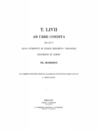 Omslagafbeelding: T. Livii ab urbe condita lib. 3-6 quae supersunt in codice rescripta Veronensi 1st edition 9783112470695