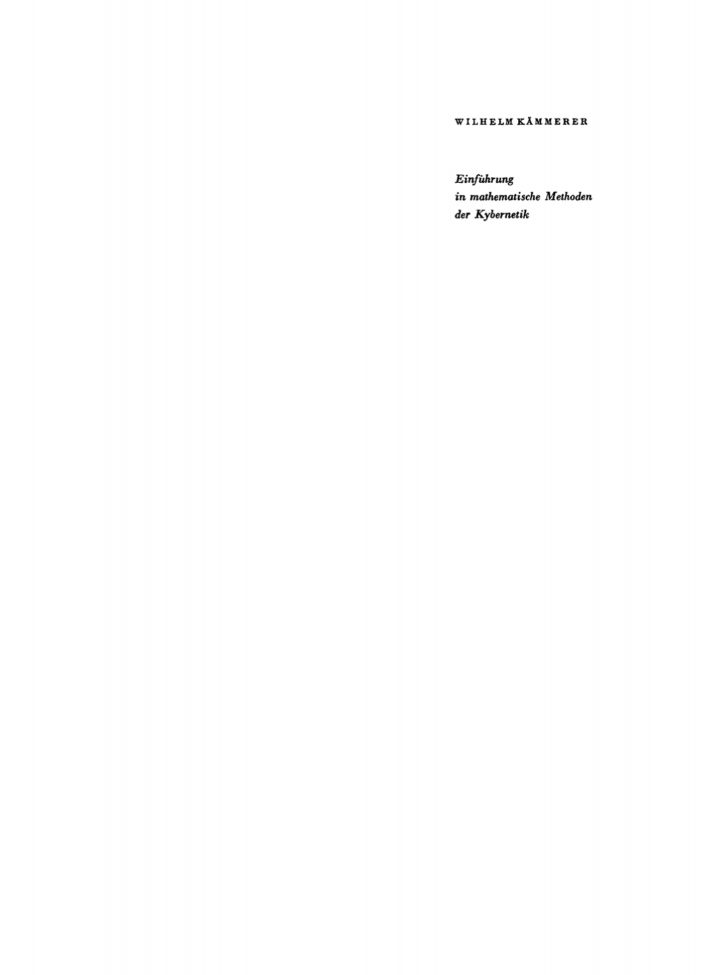 Einführung in mathematische Methoden der Kybernetik 2nd Edition