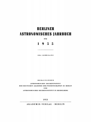 Cover image: 1955 1st edition 9783112471210