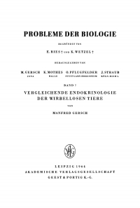 صورة الغلاف: Vergleichende Endokrinologie der Wirbellosen Tiere 1st edition 9783112472613