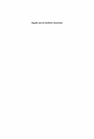 Cover image: Rapallo und die friedliche Koexistenz 1st edition 9783112473795