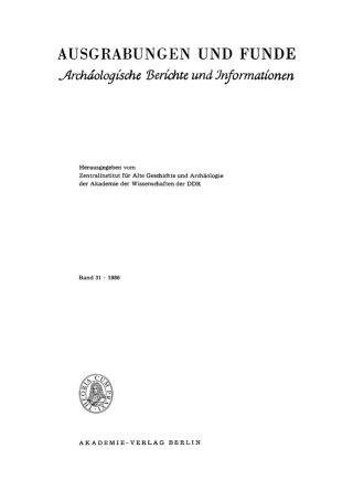 Imagen de portada: 1986 1st edition 9783112474433