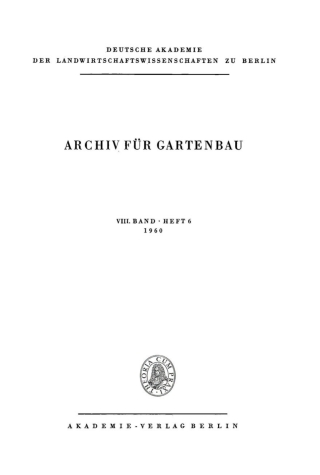 Cover image: 1960 1st edition 9783112475812