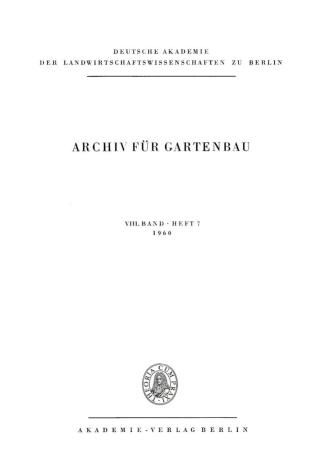 Titelbild: 1960 1st edition 9783112475836