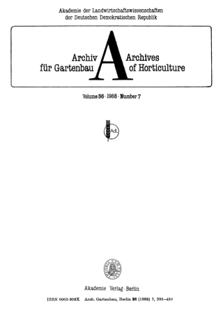 Cover image: 1988 1st edition 9783112476635
