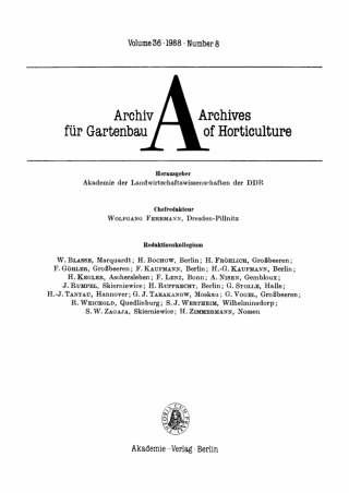 Cover image: 1988 1st edition 9783112476659